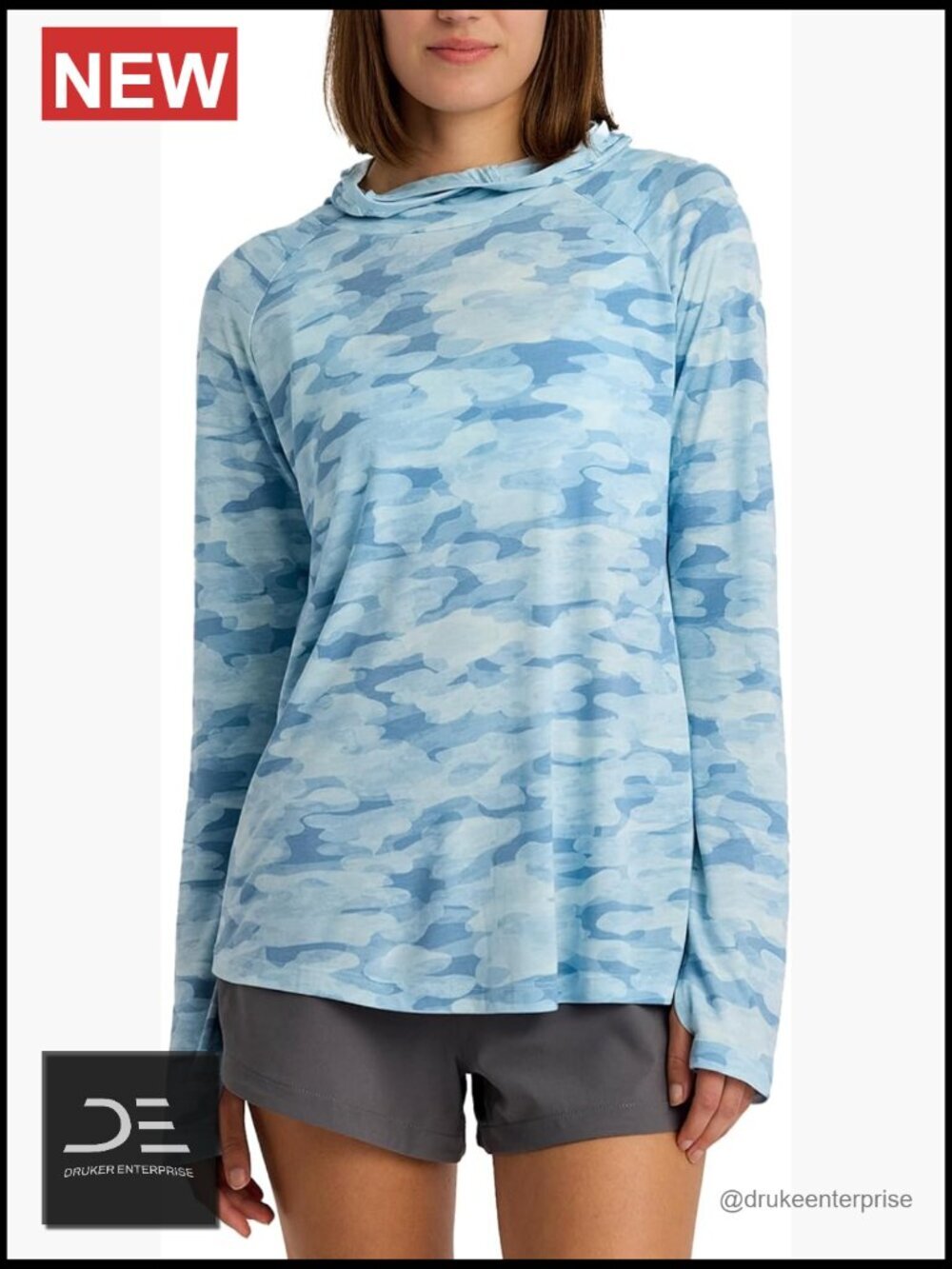 Lightweight UPF 20+ Sun Protection Hoodie - Buttery Soft Bamboo Viscose Blend